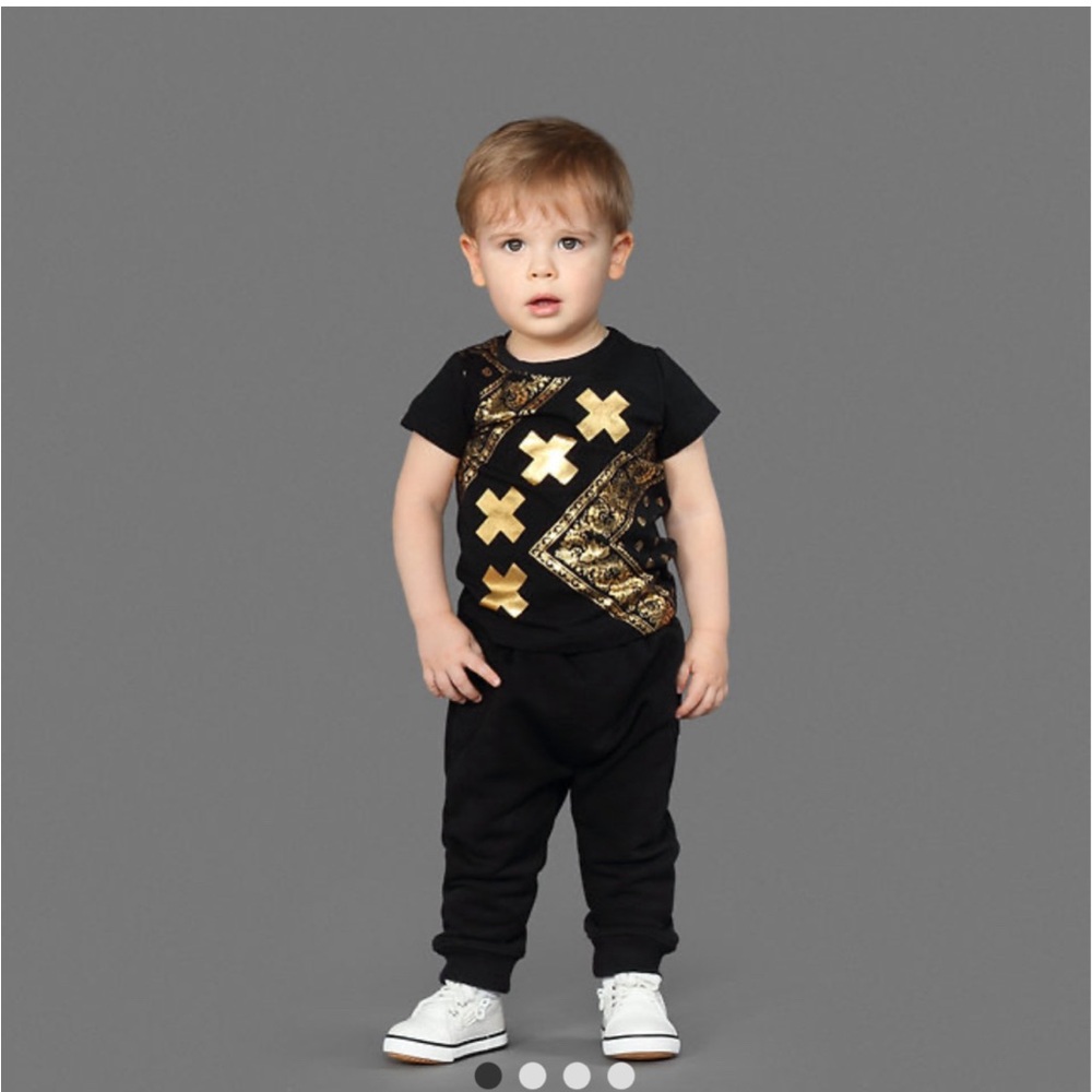 Black and Gold  T-Shirt For a Boy